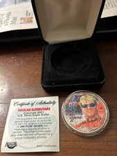 DALE  EARNHARDT JR.  .999 Silver Dollar Colorized; Boxed; Mint;