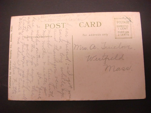 Postkarte 1918 Nachmittag am Strand Nantasket Beach Messe. - Bild 2 von 2