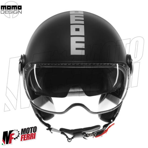 MF7868 Casco Jet Momo Design FGTR EVO NERO OPACO / SILVER Doble Visera 22.06 - Imagen 2 de 10