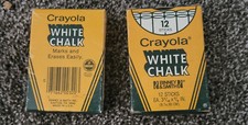 Vintage 1980's Crayola White Chalk Lot of 2 - 23 total sticks unused