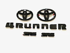 NEW 2010 - 2024 TOYOTA 4RUNNER SR5 GLOSS BLACKOUT EMBLEMS OVERLAY KIT