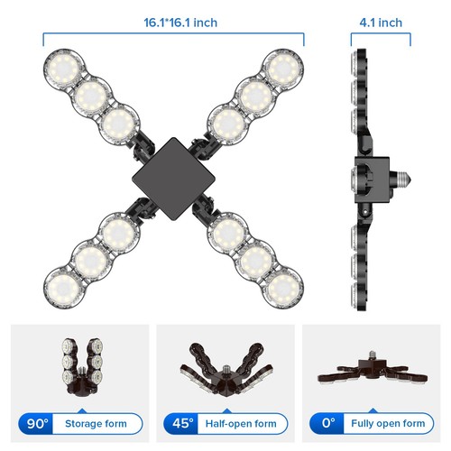 SANSI LED Garage Light 30W/60W Super Bright Work Shop Ceiling Light Bulb 5000K - Picture 11 of 45