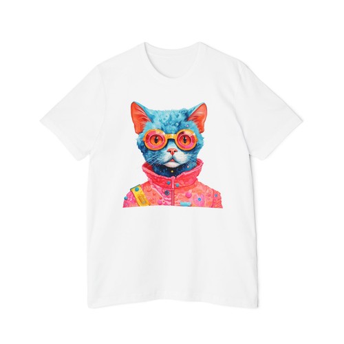 Retro Blue Cat T-Shirt, American Patriotic Shirt, Unisex, Short Sleeve Jersey - Picture 4 of 56
