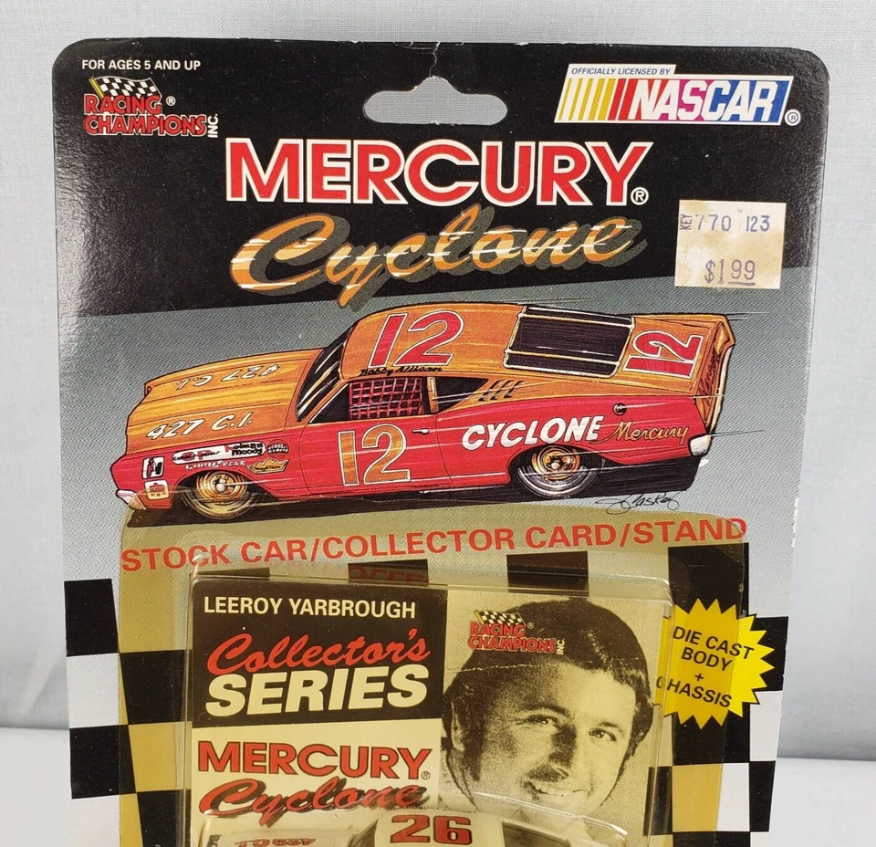 Racing Champions Nascar Mercury Cyclone Collector's #26 Leeroy Yarbrough Diecast Foto 3 de 4