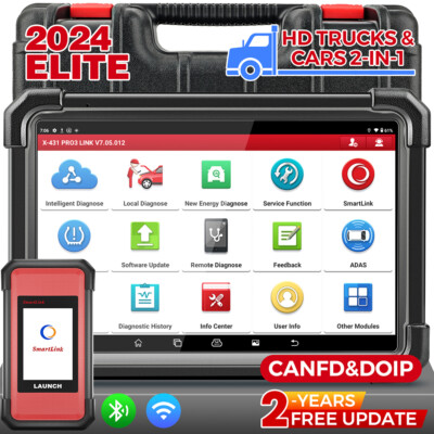 LAUNCH X431 PRO3S+ SMARTLINK HD3 PRO 5 KFZ OBD2 Diagnosegerät 24V LKW Truck