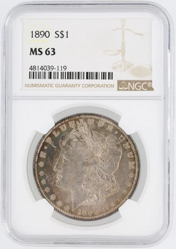 1890 Morgan Silver Dollar NGC MS63 S$1 Philadelphia Minted No Reserve