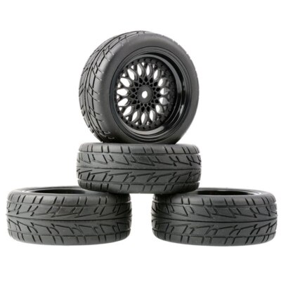 1/10 Onroad RC Wheels Rubber Tires for Himoto Nacada Ftx Banzai Hsp FlyingTamiya