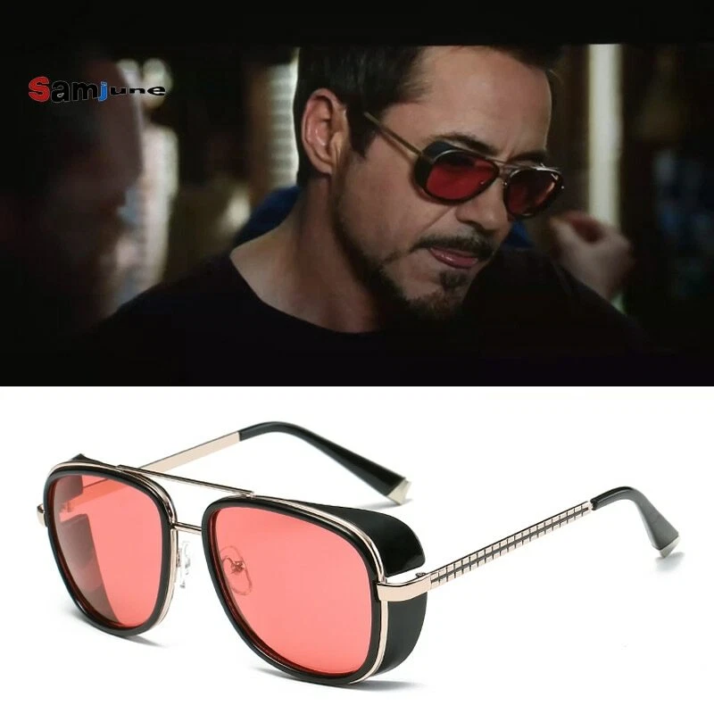 Iron Man 3 TONY stark Marvel Avengers Sunglasses Men Rossi Coating Vintage