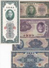 Kappyscoins Wc285 Old Vintage China Estate Lot Of 5 Yuan , Gold Units Bank Notes