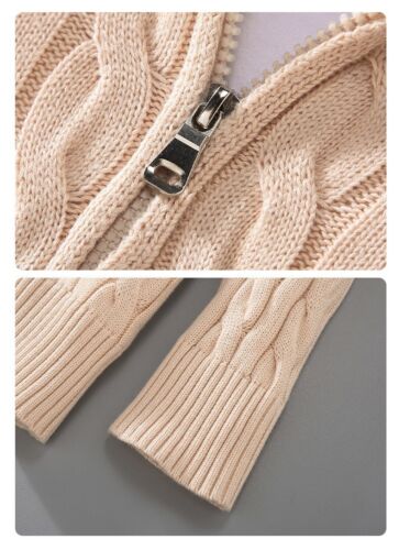 NUOVO maglione uomo cotone maglia mezza zip pullover supporto colletto invernale caldo - Foto 10 di 25