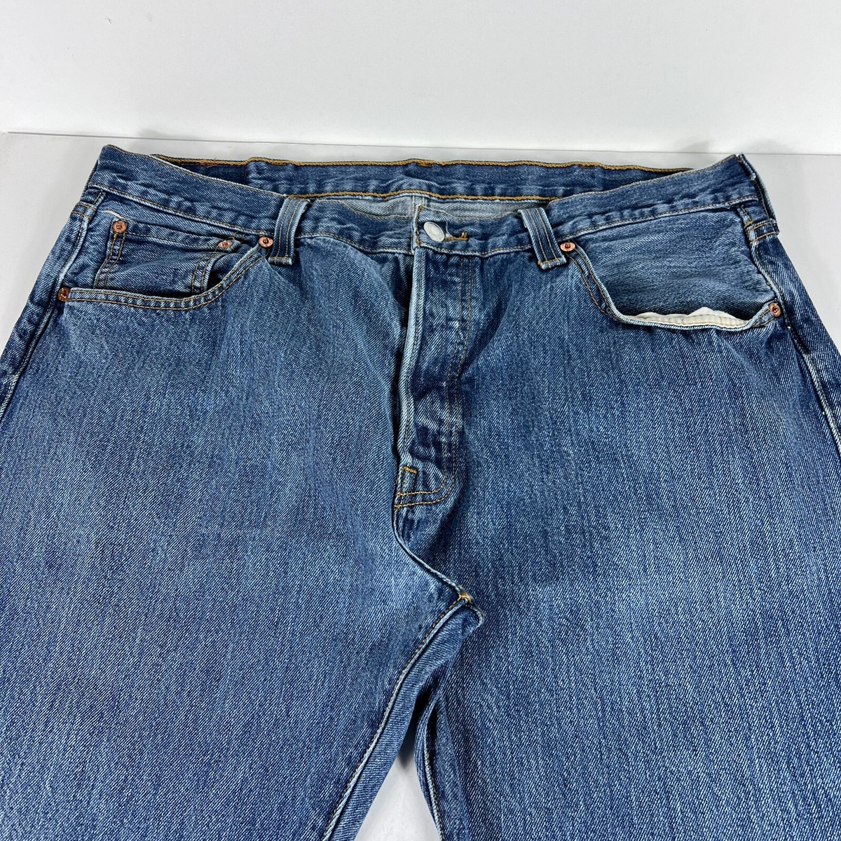 Levi's Jeans Mens 36 x 32* 501 XX Original Straight Blue Faded