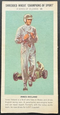 1961 NABISCO INNES IRLAND FORMEL 1 F1