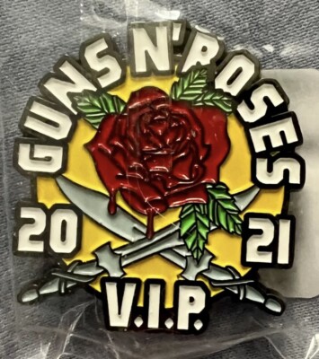 GUNS N ROSES PIN 2021 VIP TOUR ITEM GNR AXL SLASH DUFF WE'RE F'IN