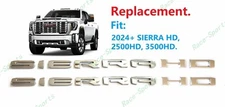 Chrome Door SIERRA HD Emblems Badge Fit 2024+ GMC SIERRA HD 2500HD 3500HD