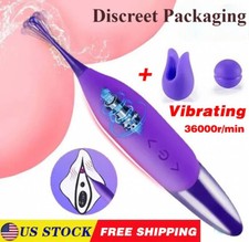 For-Women-Vibrator-Clit-Massager-Rechargeable-Waterproof-Safe-Use Lubricants