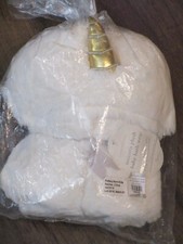 POTTERY BARN BABY UNICORN PLUSH BABY HOODED WHITE BATH TOWEL WRAP  NEW