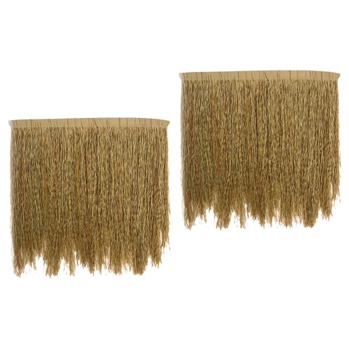2 Pcs Simulated Thatch Tile Garden Hut Grass Roof Artificial Thatched - Picture 3 of 12