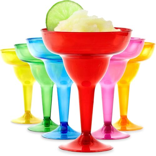 Stock Your Home Multicolor Plastic Margarita Glasses Disposable Set of 48 for de