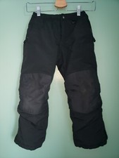KIDS LANDS END SQUALL BLACK GROW-A-LONGS WATERPROOF SNOWBOARD SKI SNOW PANTS 7
