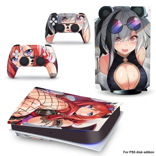 Anime Girls PS5 Disk Skin Sticker Decal Vinyl Wrap for Playstation 5 full set - Bild 14 von 23