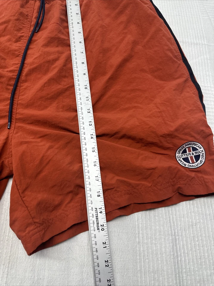 CUTTER & BUCK Mesh Lined Red, Elastic & Draw String Waist Swim Trunks 2XLT Tall - Image 4 of 4