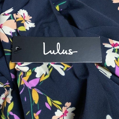 Lulus Herbaceous Babe Navy Blue Floral Shift Dress Size XS Style# KD4733 NEW - Picture 6 of 8