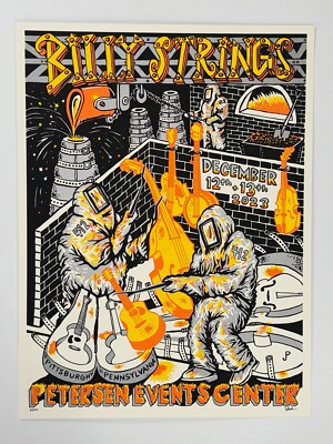 Billy Strings Poster Pittsburgh PA Peterson 23 Official Silkscreen