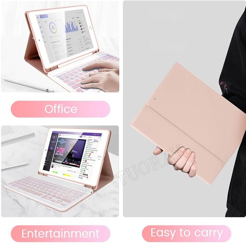 Smart Case Cover Hintergrundbeleuchtung Tastatur Maus für iPad 7/8/9/10. Gen Pro 11 Air 5 4 3 - Bild 7 von 54