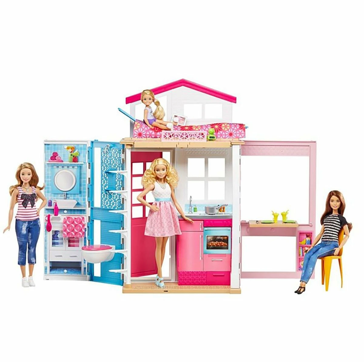 Barbie House 2 Floors Doll Transparente