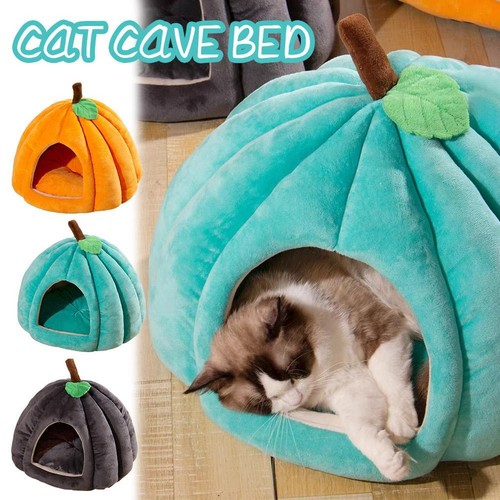 Pet Kennel Sleeping Bag Semi Enclosed Bed for Small Animals Cats and Puppies - Grey