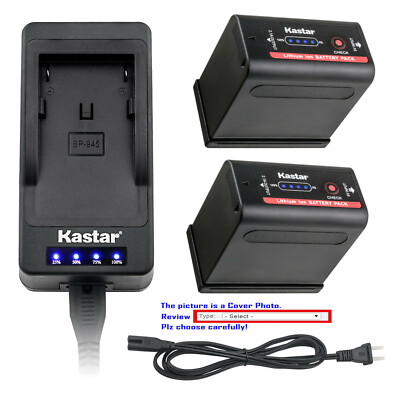 Kastar Battery LED Super Charger for BP-970G BP975 Canon DM-MV20 E1 E2 E30 E65AS