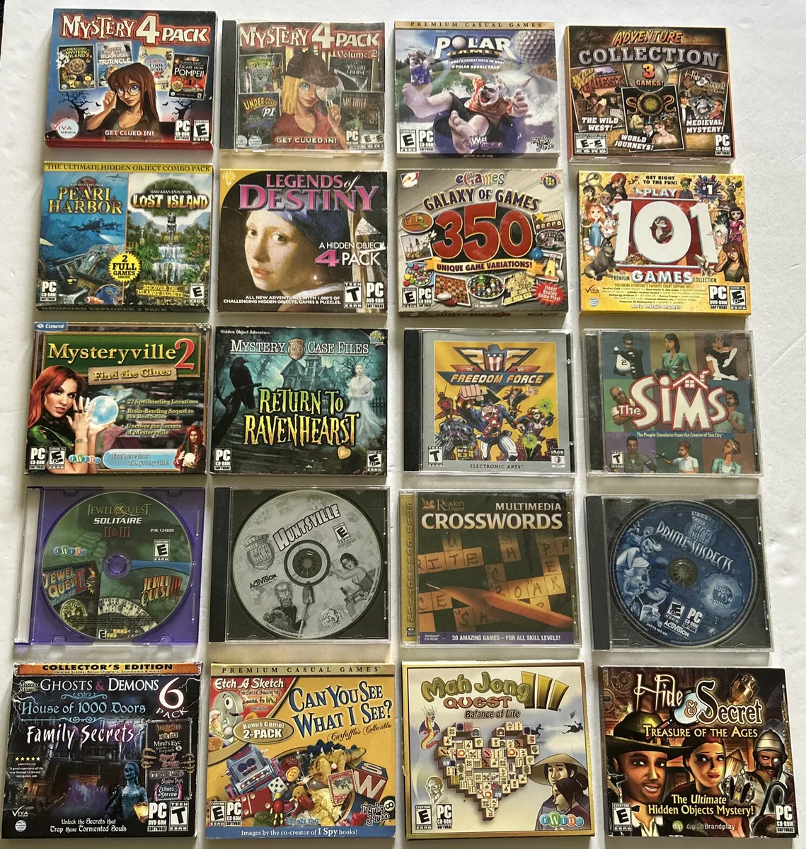 Lot Of 20 Good Condition Pre-Owned PC Games CD-ROM Random PC Game Lot