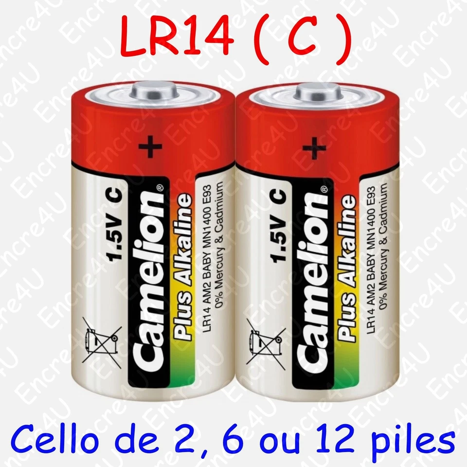 Pile Alcaline Plus type C LR14 R14 MN1400 AM2 E93 1,5V ( lot de 2, 6 ou 12 )