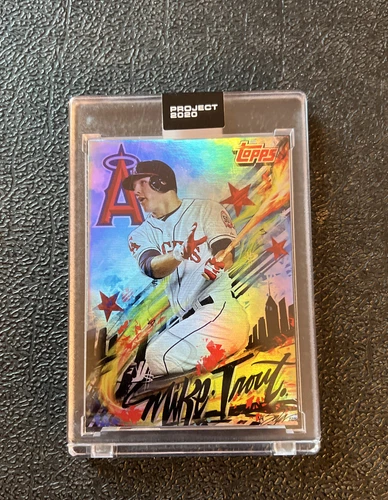🌈 Topps Project 2020 #399 Mike Trout by King Saladeen RAINBOW FOIL Rare!!!