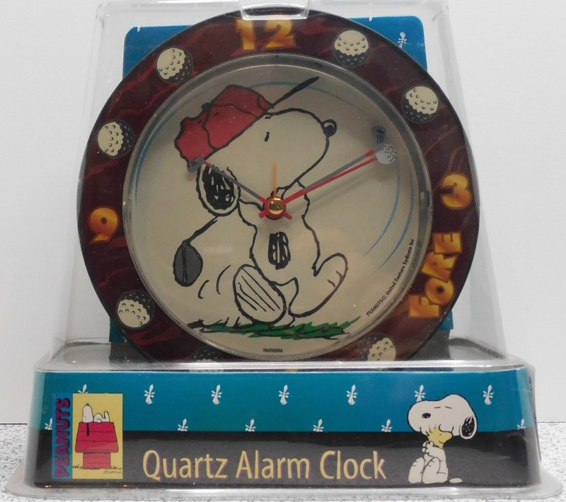 Peanuts Snoopy Golfing Alarm Clock New in Box