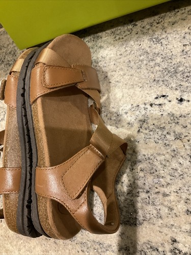 HEISSER ORSA HELLBRAUN LEDER Sommersandalen mit Keilabsatz GRÖSSE 4,5 Standard NEU - Bild 21 von 24