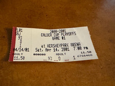 2001 Calder Cup Hockey Ticket Hershey Bears Kentucky Thoroughblades Last Game