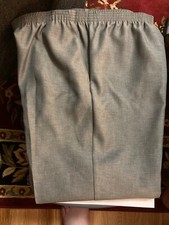 Alfred Dunner Classic Pull On Pants Short Length 09100 Grey Size 14