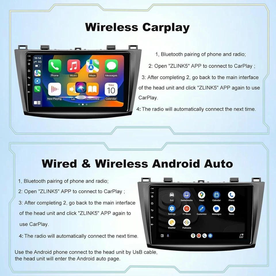 9" Auto Stereo Video GPS Radio for Mazda 3 2010-2013 WiFi BT Android13.0 4+64G - Image 4 of 4