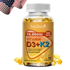 Vitamin K2 D3 Vitamin Supplement with BioPerine, Boost Immunity & Heart Health
