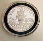 1 Troy oz Pure Silver Ron Paul  Vote for Truth Liberty Coin