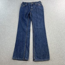 Carhartt Jeans Girls 10 Blue Denim Heart Embroidered Classic Straight Youth Kids