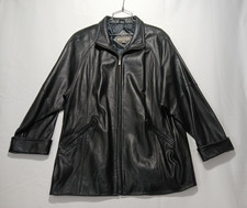 VALERIE STEVENS JACKET LEATHER 90  S VINTAGE OVERSIZED SIZE PL Full Zip Retro