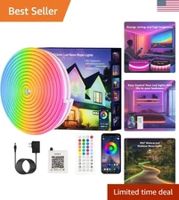 Vibrant 100FT RGB Neon LED Strip Lights with App & Remote – Perfect for Events