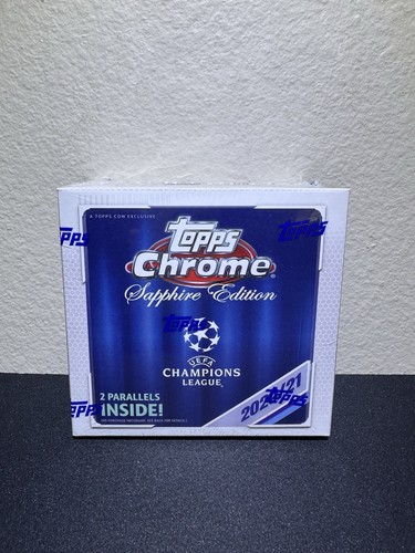 2020-21 Topps UEFA Champions League Chrome Sapphire Soccer Hobby Factory Sealed