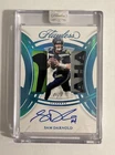 2025 Panini Flawless Sam Darnold Dual Patch Auto 1/1 Nike Logo #DPA-SDD Seahawks