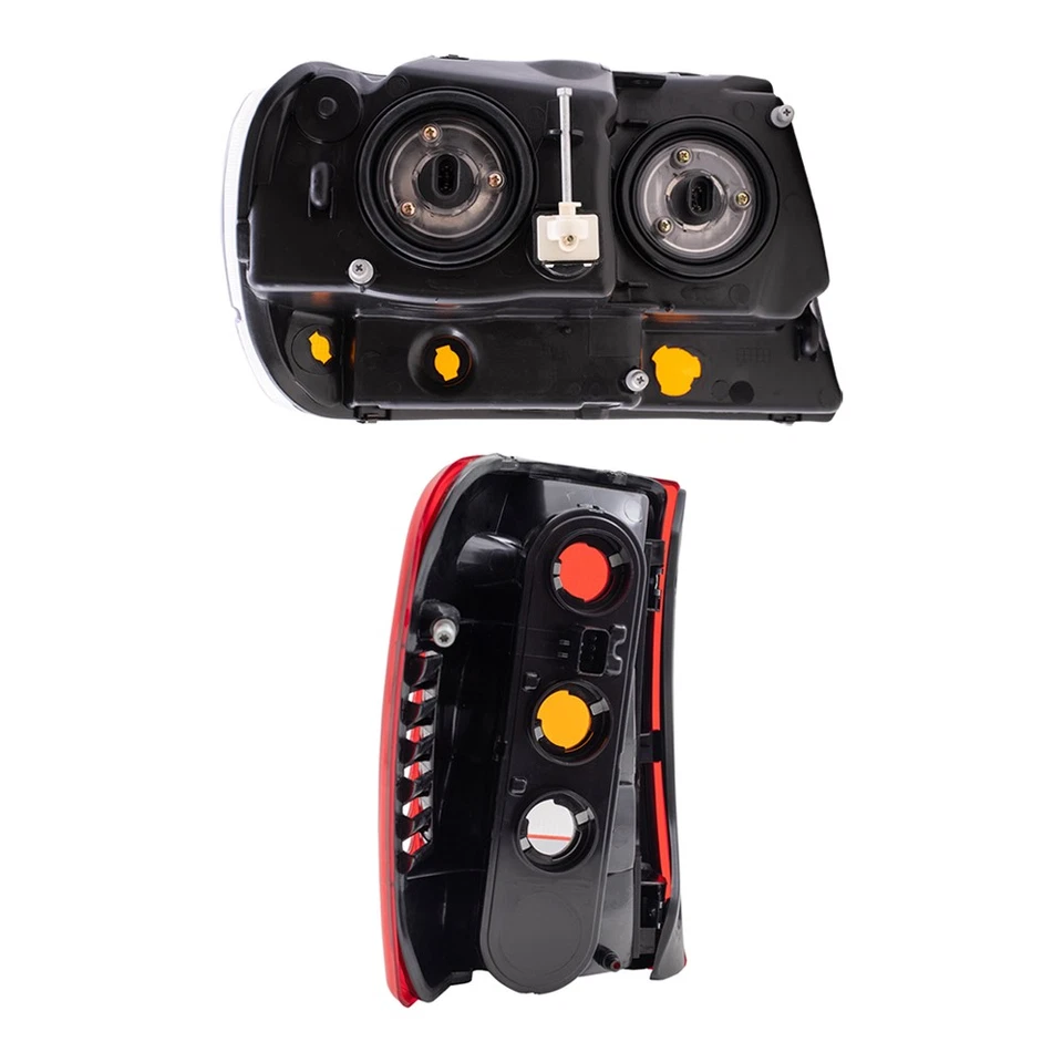 Headlights Smoked Bezel & Tail Lights w/ Circuit Boards for 02-04 Grand Cherokee Foto 4 de 4