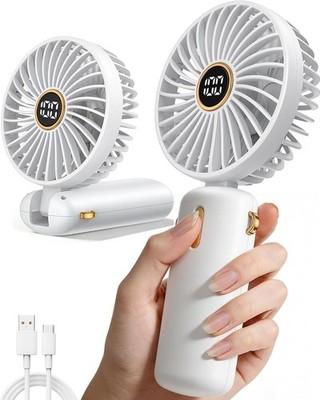 Handheld Fan, Mini Fan, Battery-Rechargeable, Small Hand Held, USB Fan, Portable