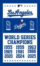 Los Angeles Dodgers Fans 3x5 ft MLB 2025 World Series Champions Banner Flag