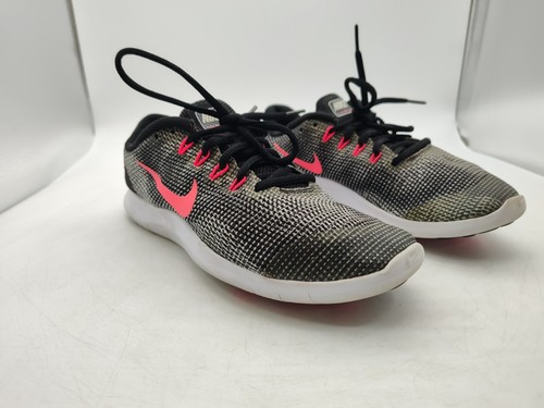 Nike-Flex RN-Running Sneaker Shoes-Light-Youth Size 6.5 Y-Black/Pink AH3439-001 - Picture 2 of 15